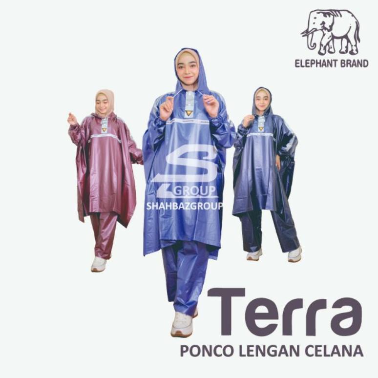 Jas Hujan TERRA Ponco Lengan + Celana - ElephantBrand Jas Hujan