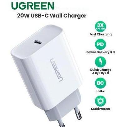 UGREEN Adaptor Kepala Charger MFI PD 20W Fast Charging Type C Output