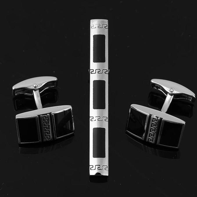 DF208>> Cufflink Dan Jepit dasi FREE KOTAK PREMIUM