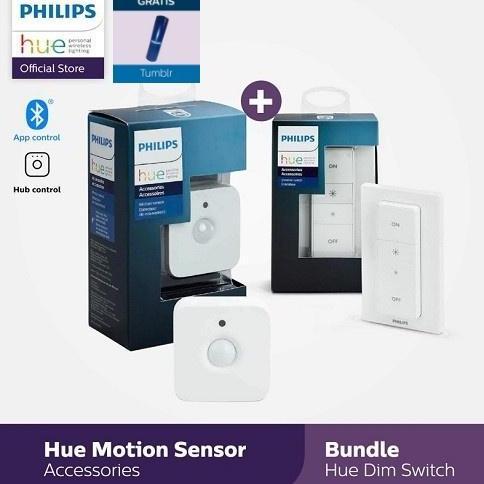 Promo Philips Lampu Led Paket Hue Motion Sensor + Hue Dim Switch Cod