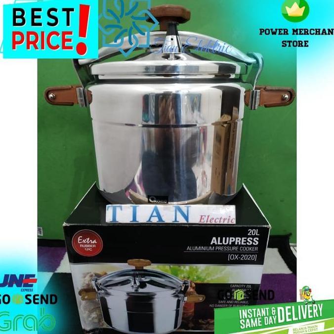 OXONE OX-2020 ALUMUNIUM PRESSURE COOKER / PRESTO 20 LITER