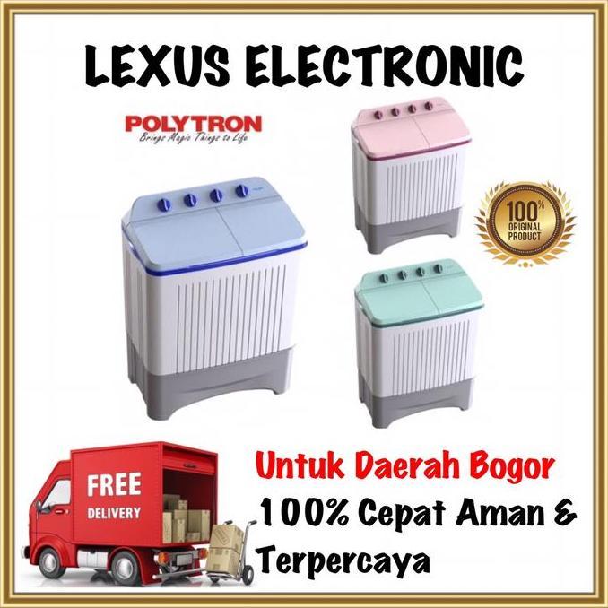 BEBAS ONGKIR - PWM7366 PWM 7366 POLYTRON MESIN CUCI 7KG POLYTRON PWM7366 2 TABUNG