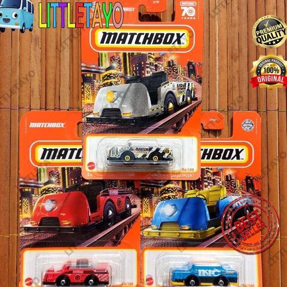 MATCHBOX MINI CARGO TRUCK 2021 MERAH - MELTON PICKUP TRAILER TRANSPORT