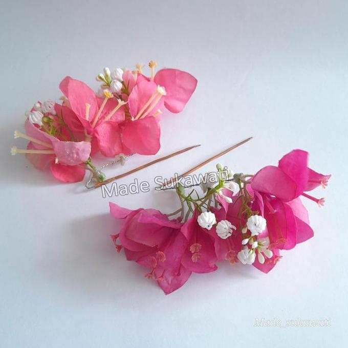 $+$+$+$+] Bunga semanggi kembang kertas hiasan rambut bahan kain plastik