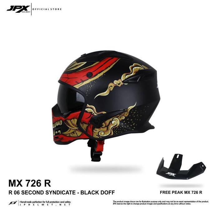 TERBARU - JPX MX 726 - R06 SECOND SYNDICATE - Helm Modular