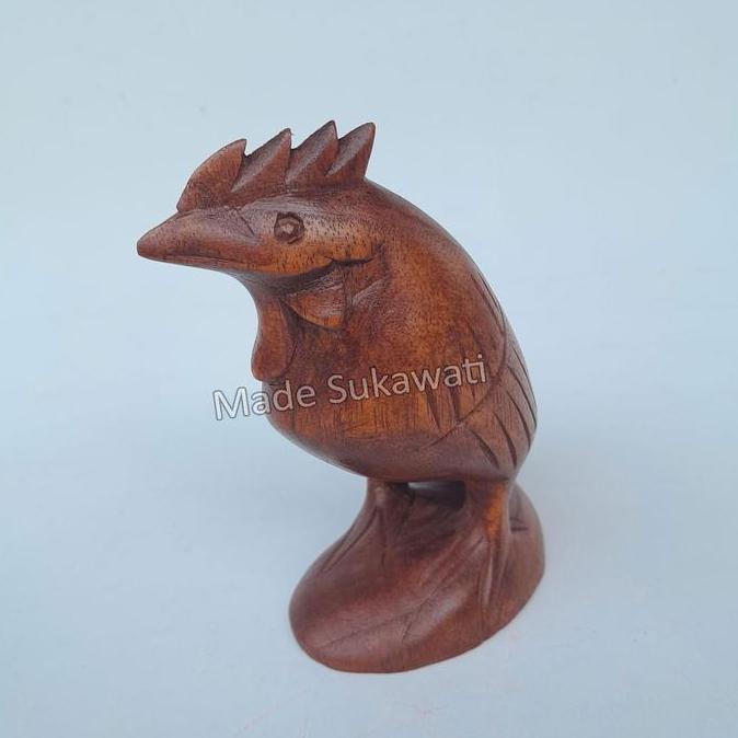 %$%$%$%$] Patung kayu ayam jantan mini kerajinan ukiran kayu handmade Bali