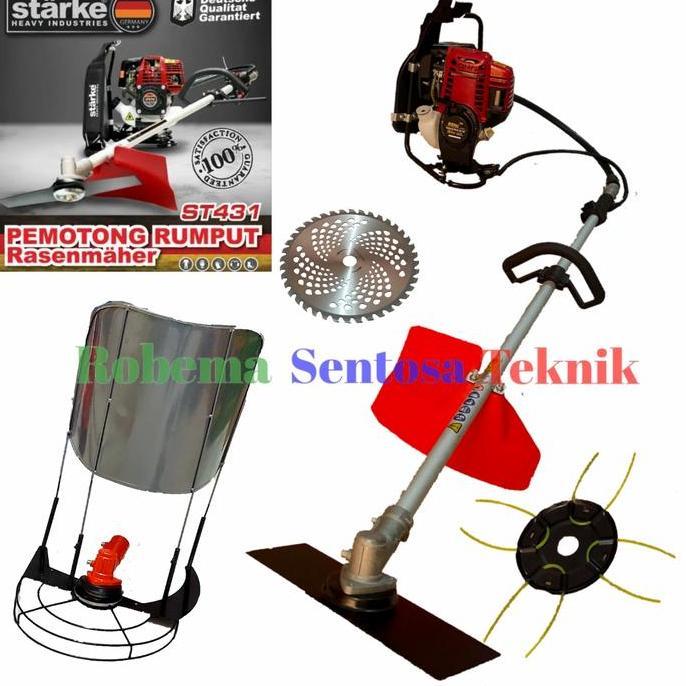 TERBARU Mesin Potong Rumput + Sebeng Tudung Padi Model Honda Merk Starke 4 Tak HOT SALE