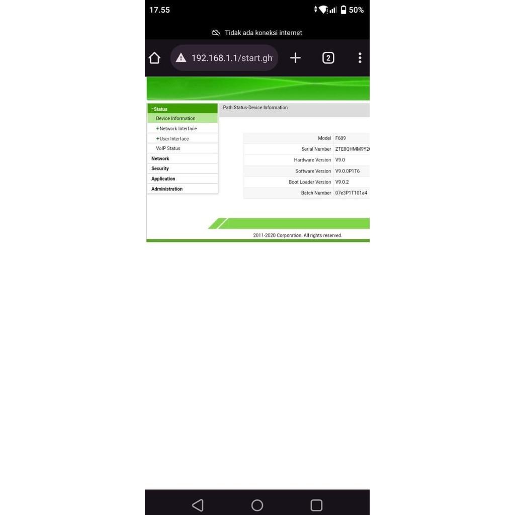 Modem ONT ZTE F609 V9 XPON GPON/EPON Garansi 30 hari Support OMCI Original