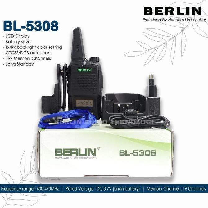 Handy Talkie (HT) Berlin BL 5308 Walkie Talkie | Original, Garansi Resmi Original