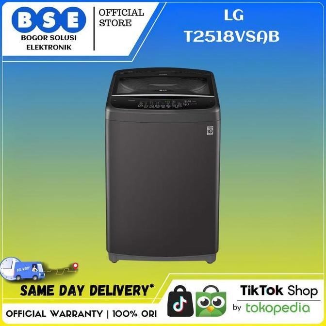 MESIN CUCI TOP LOADING LG 18KG | T2518VSAB | LG T2518VSAB INVERTER