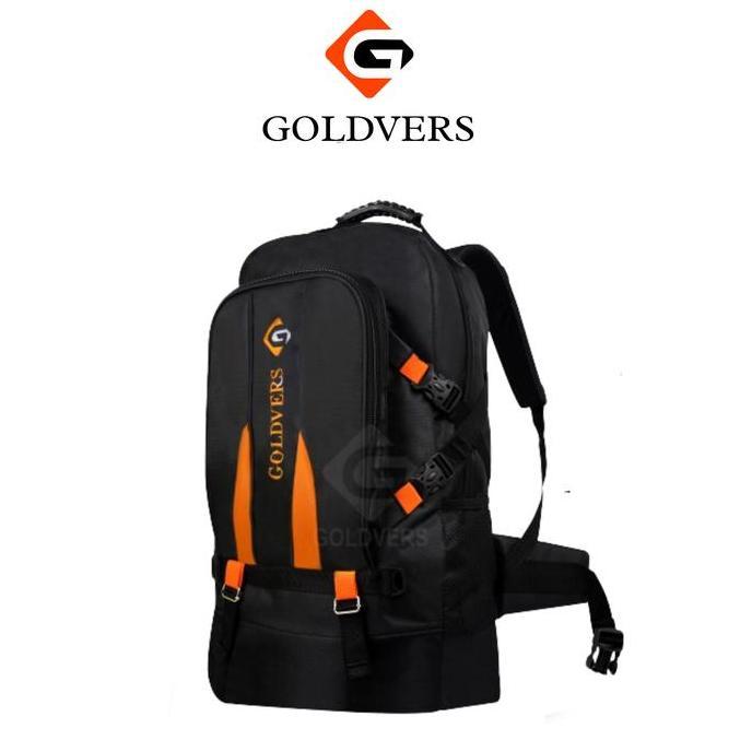 Tas Ransel Pria Carrier Goldvers Backpack 50L Gunung Hiking Travel Bag