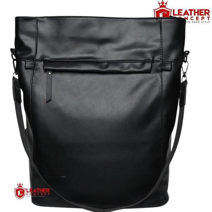 Leather Concept FERGIE BLACK Tas Ransel Dewasa Tas Ransel Kuliah Backpack Waterproof Hitam