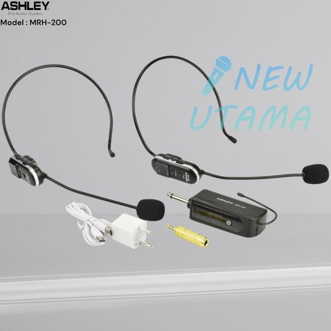 Mic Wireless Ashley MRH-100 / MRH100 / MRH-200 / MRH200 Headset Bando Original Original