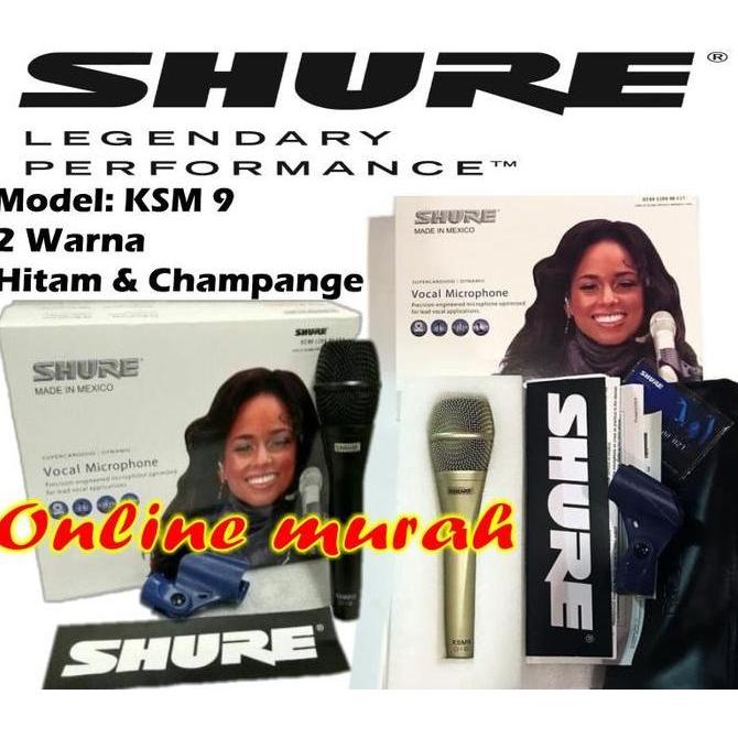 mic shure ksm9 shure ksm 9 kabel 2 warna hitam & champange Original
