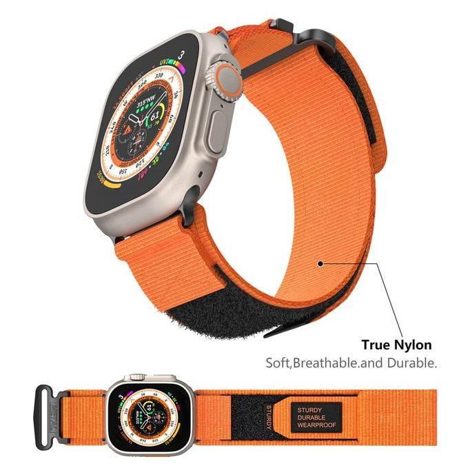 DV13 >> Strap Nylon sport kompatibel untuk Apple Watch Series 10 SE 9 8 7 6 5 4 3 ULTRA 1 2 iwatch 4