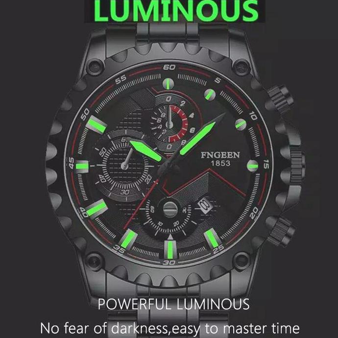 DF276>> Jam Tangan Pria anti air FNGEEN 5757 Analog Kalender Army AA+