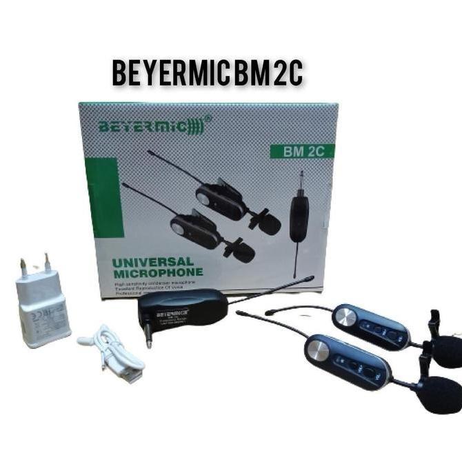 mic wireless beyermic bm2c bm 2c clip on microphone beyer mic Original