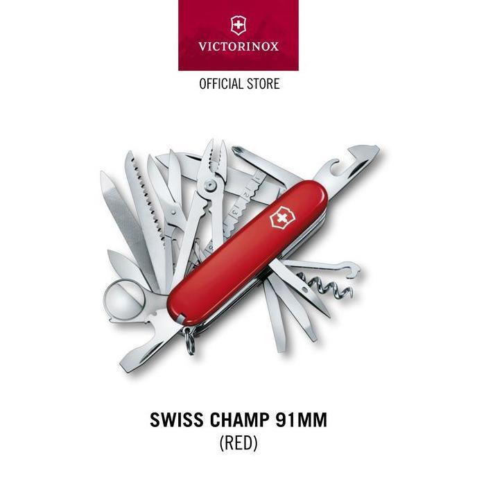 Victorinox Swiss Champ, 91 Mm, Red [Pisau Lipat] Swiss Army Knife