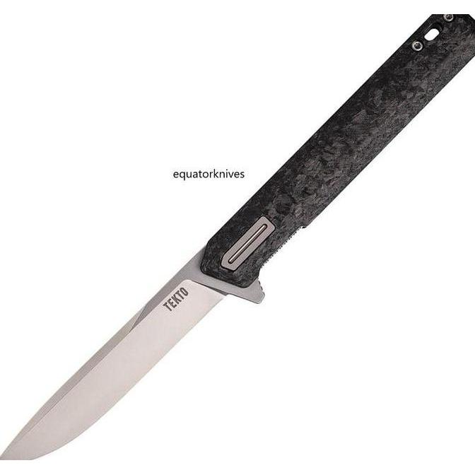 Tktf2Cbksl4 F2 Tekto Bravo Linerlock Cf/Silver D2 Drop Point