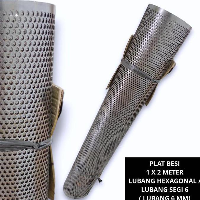 @#@#@#] Plat Besi Grill box speaker 1x2 meter (100 x 200 CM) Lubang Hexagonal