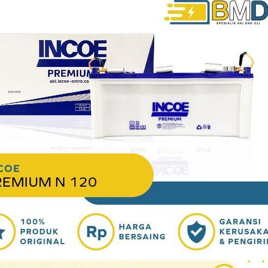 Aki Mobil Incoe N120 Untuk Excavator Dozer Grader Dumptru