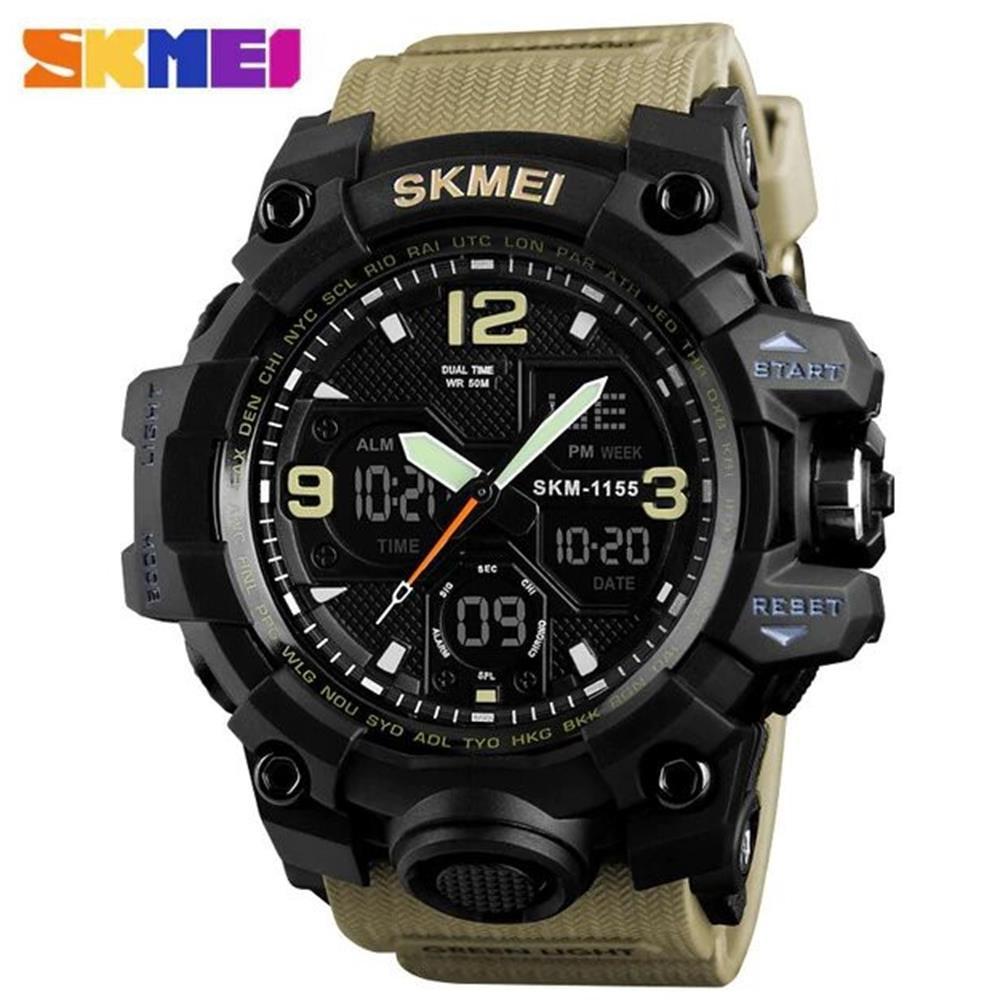 Jam Tangan Pria / SKMEI AD 1155 B LED Dual Digital / Jam Tangan Analog Digital LED Original Jam tang