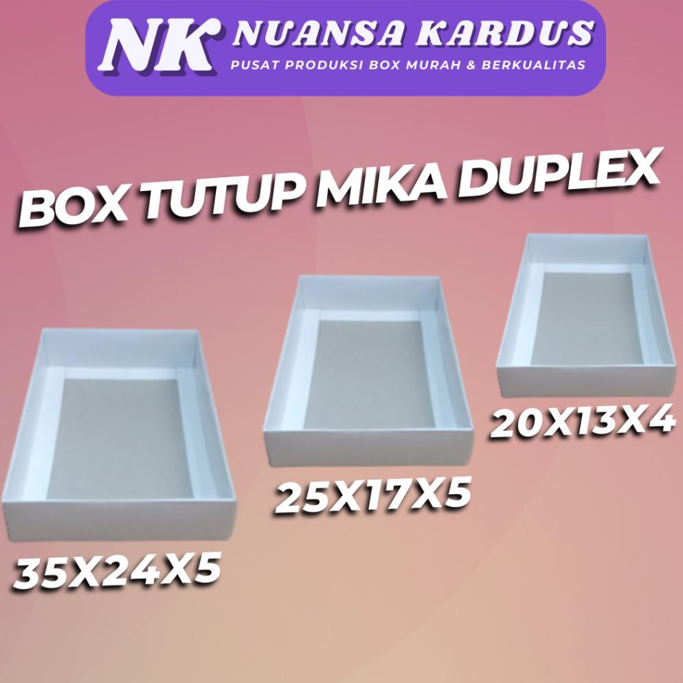 Box Dus Duplex Kotak Putih Tutup Mika | Box Dus Kemasan Puding | Box Dus Kemasan Hampers Hampers | B