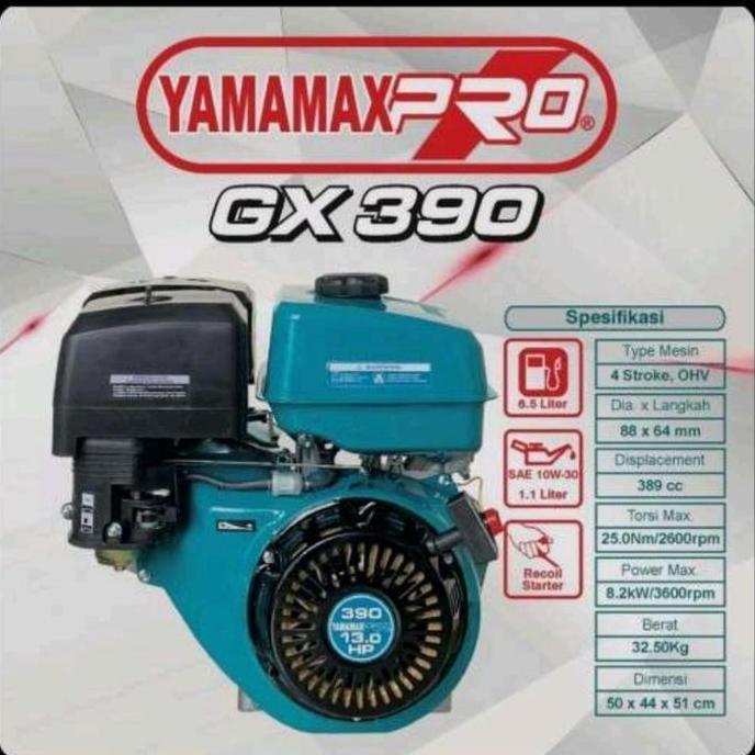 populer] Mesin bensin penggerak serbaguna Yamamax Pro GX390 13 hp 13 pk