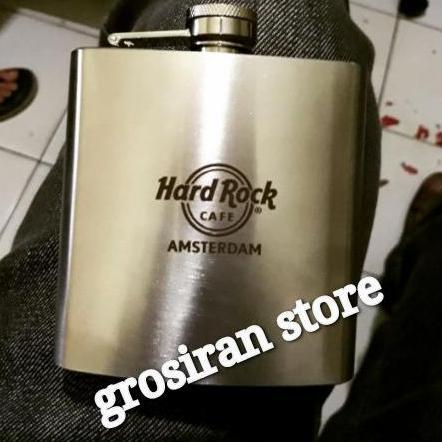 Terlaris Botol Minum Gepeng Termos Tumbler Unik Stainless Hard Rock Cafe Custom