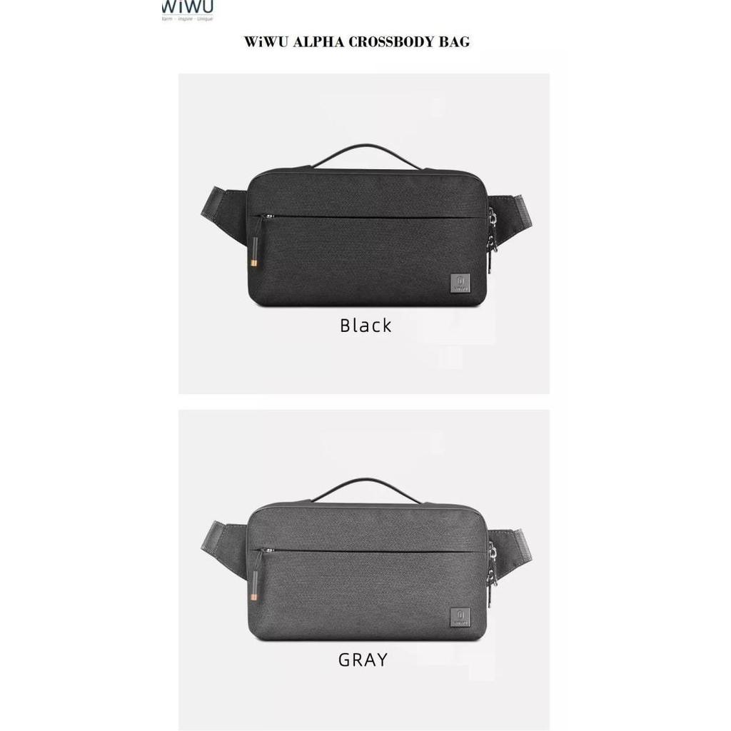 WIWU ALPHA Crossbody Bag - Tas Pinggang Travel Outdoor Multifungsi