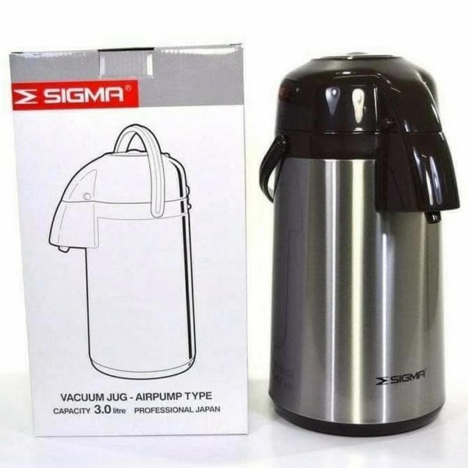 Terlaris Sigma Termos Pencet Air Panas 3Liter Stainless