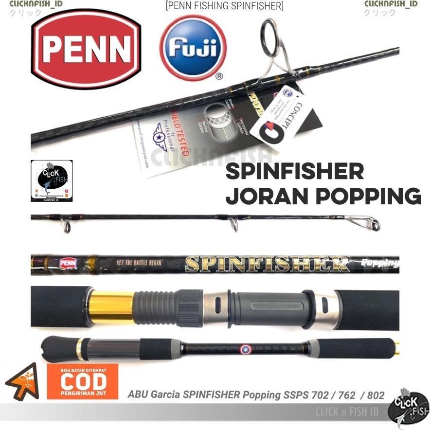 PENN SPINFISHER POPPING Spinning Rod 702 762 802 | Joran Pancing Popping FUJI Guide Saltwater SSPS