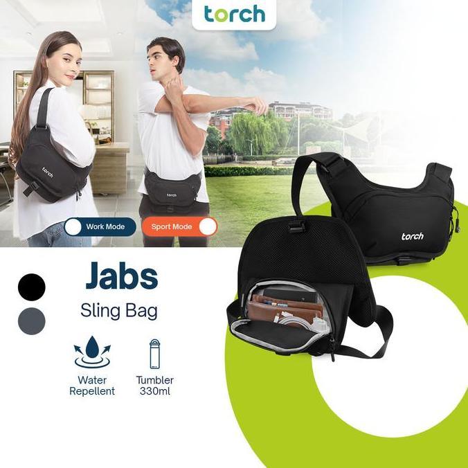 Torch Jabs Sling Bag Running Tas Selempang Olahraga Ringan Kerja Pria Wanita