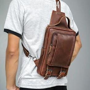 TAS KULIT PRIA WAISTBAG - SELEMPANG PRIA KULIT OC-SADUU BEST SELLER ODON CIBADUYUT Pinggang