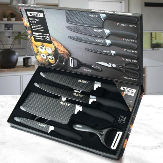 PREMIO Pisau Dapur Daging Buah Keramik Stainless Super Tajam Knife Set [terbaik]