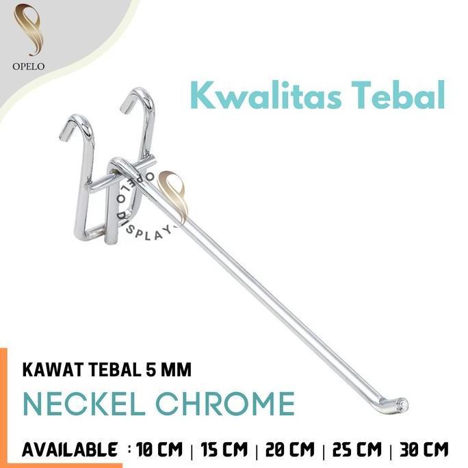 Hook ram chrome 25 cm / gantungan aksesoris 25 cm / Kaitan ram 15 cm