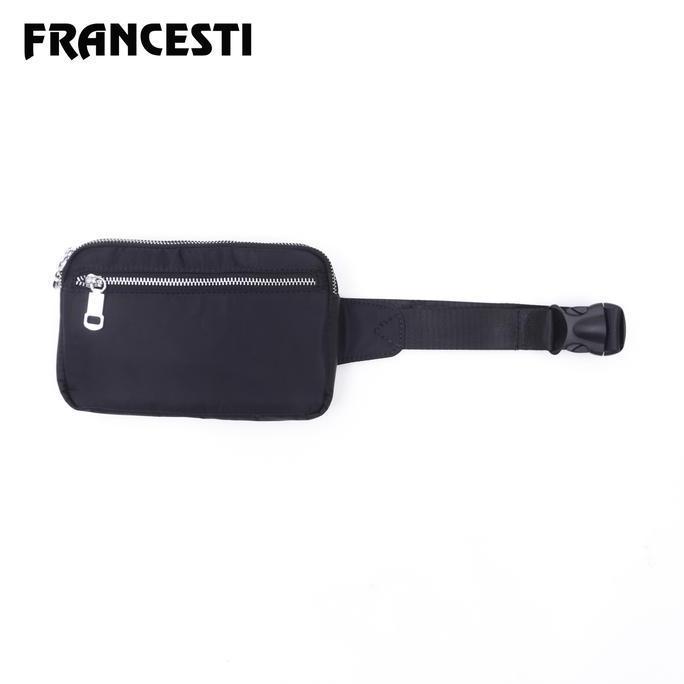 Francesti Tas Pinggang Pria/Wanita Crossbody Waterproof 711 Waist Bag Black /Green