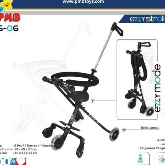 Pmb S06 Ezzy Simple Baby Stroller Mini Trike Kursi Dorong Bayi Roda 5