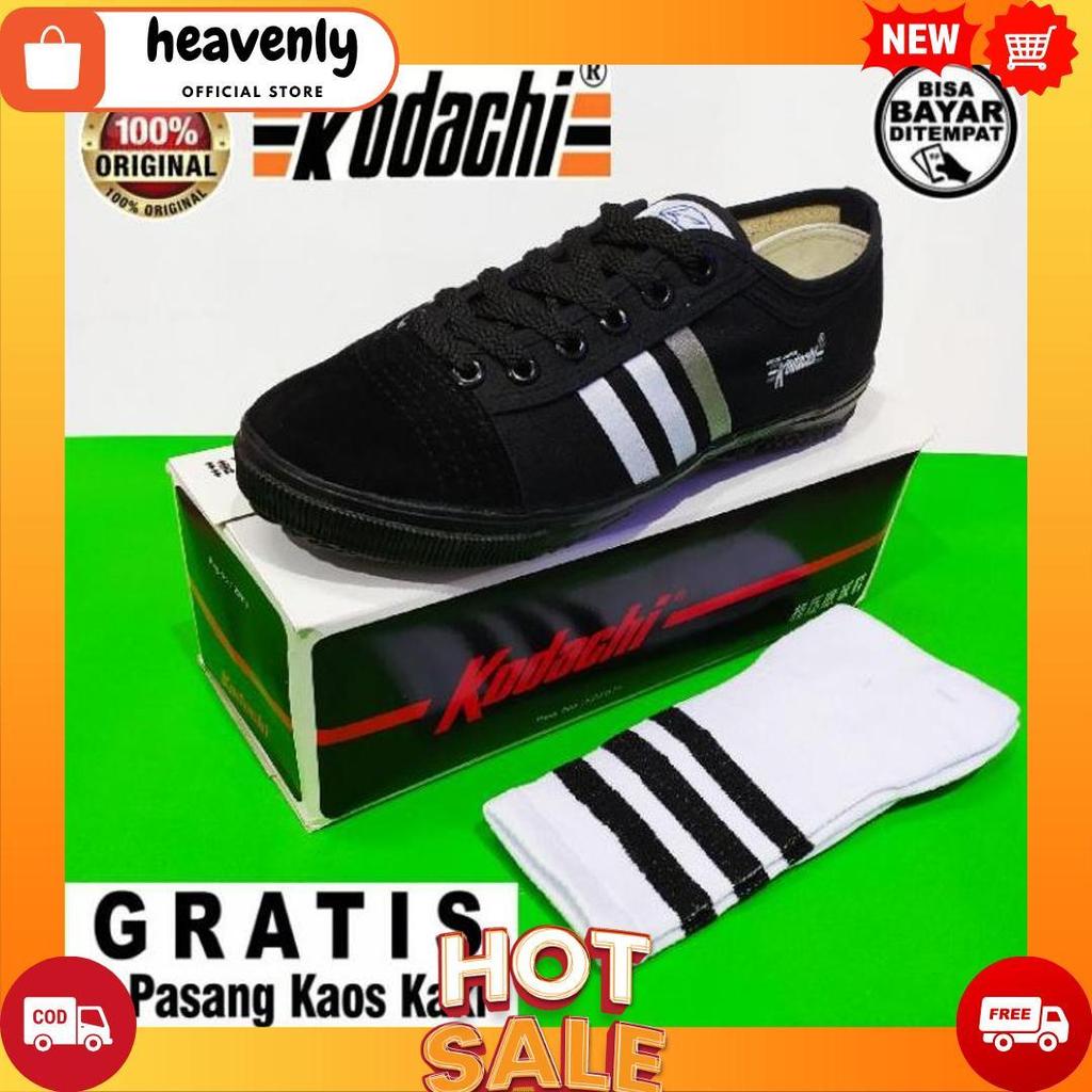 KODACHI SEPATU COWOK CAPUNG JADUL CLASSIC HITAM POLOS KODACI 8111 TALI ANTI SLIP UKURAN 37 SD 43 GRA