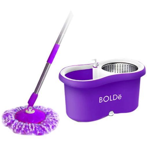 BOLDe Mop M-100X+ Alat Pel Lantai Praktis Spin Mop Kain Microfiber Stainless Pel Lantai