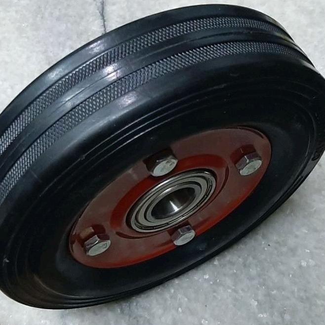 Roda Troli Karet 8 Inch Untuk Troli Dorong Roda Troli