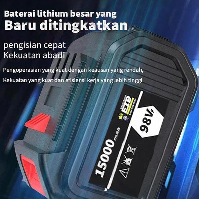 Bor Impek Pembuka Baut Motor Cordless Impact Wrench High Torsi Brushless Impact Baterai 98Volt 98Vf 