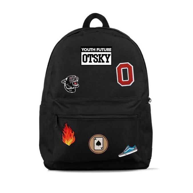 Otsky Tas Ransel Backpack (O) Pria Bordir Sekolah