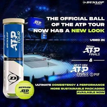 Bola Tenis DUNLOP ATP OFFICIAL BALL isi 4 / Bola Dunlop ATP isi 4