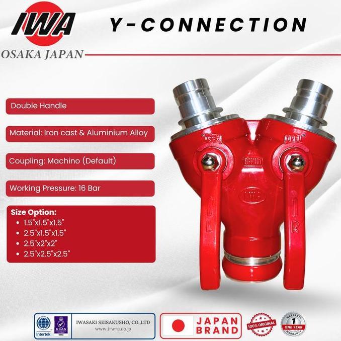 IWA - Y-Connection / Double Handle Fire Hose Divider | Pembagi Aliran Air Pemadam Kebakaran