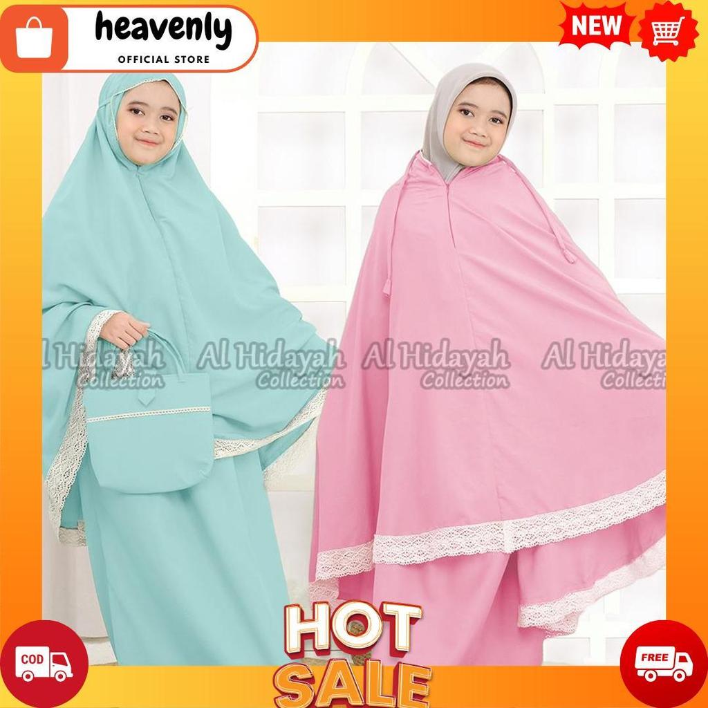 Mukenah 2 in 1 Anak Tanggung SD SMP Mukena Resleting Dagu Katun Premium COD [M1]