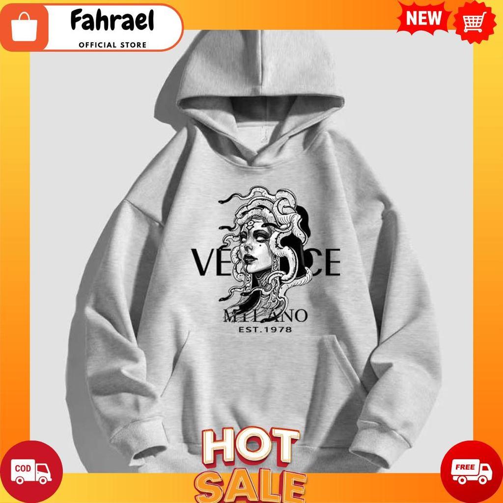 Jaket Sweater Versace Milano 1978 Premium Tebal / Jaket Versace Full Print  Premium Quality Pria Wan