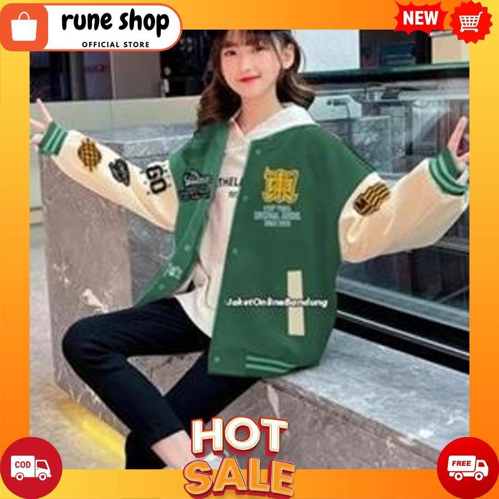 Jaket Varsity Wanita Original Vintage / Jaket Baseball Varsity Wanita Full Bordir /  Jaket Baseball 