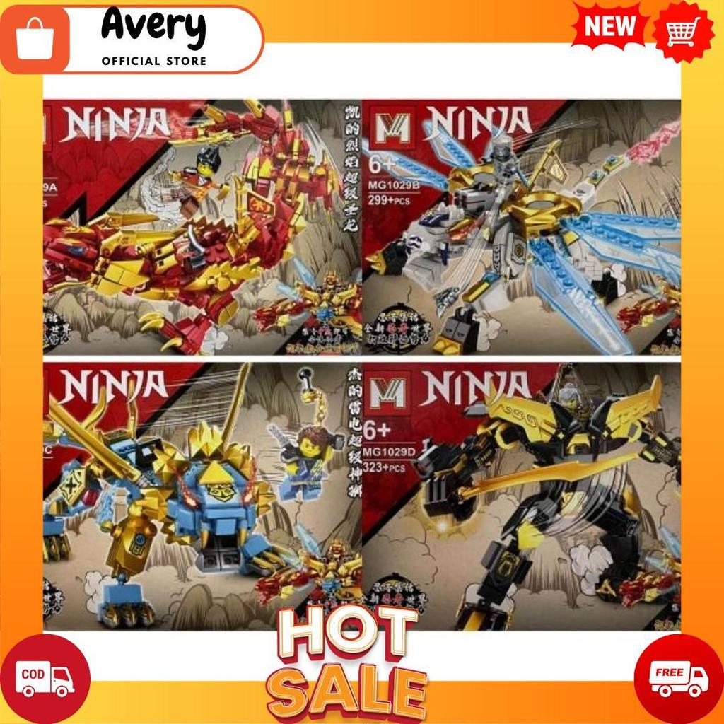 Obm99144 - Mainan Balok Susun Bricks Blocks Ninja Dragon Zane 4In1 Besar Blok Figure Ninja Naga Cod 