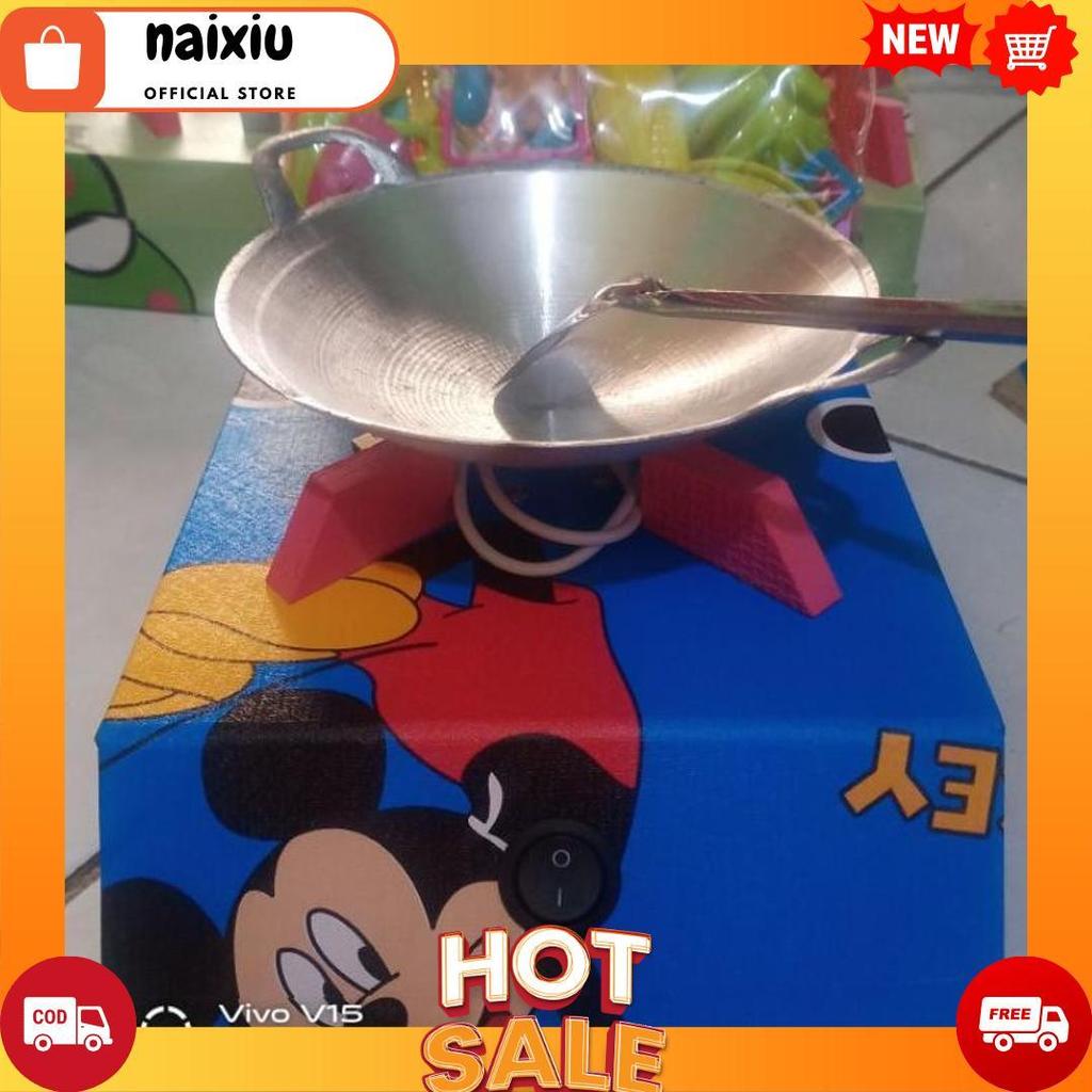 Cod Mainan Anak Mini Set Masak Masakan,Kompor Led Termurah Bisa D Cas Motip Mickey Mouse [A4]